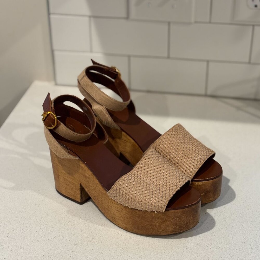 Brown Tory Burch Wedges